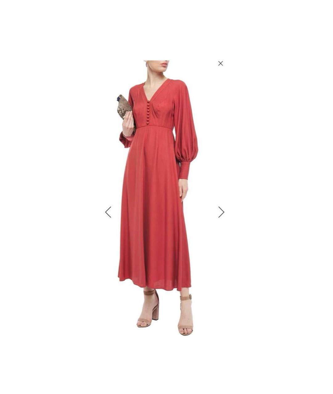ZIMMERMANN Коралловое вискозное платье, фото 4
