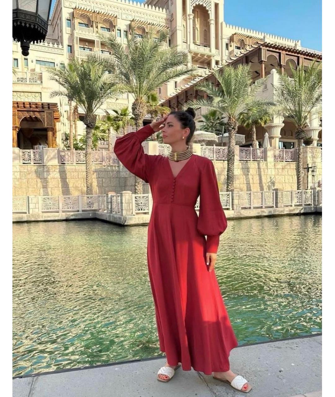 ZIMMERMANN Коралловое вискозное платье, фото 6