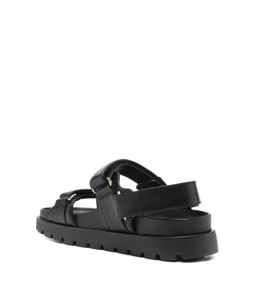 TORY BURCH Черные кожаные босоножки, фото 3