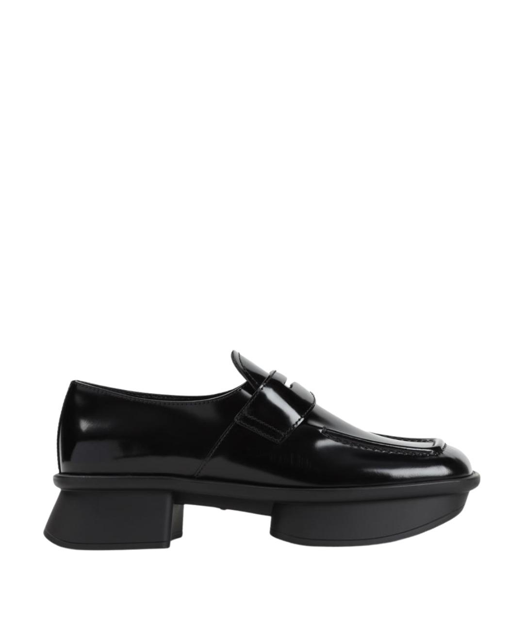 PRADA Черные кожаные лоферы, фото 1