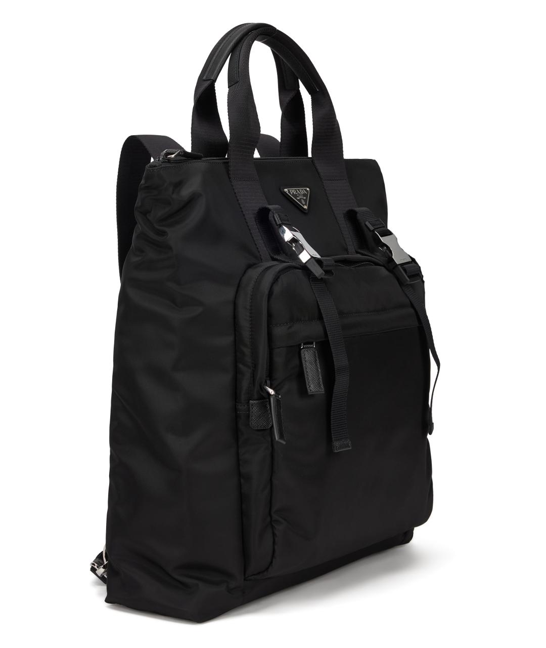 PRADA Черный синтетический рюкзак, фото 3