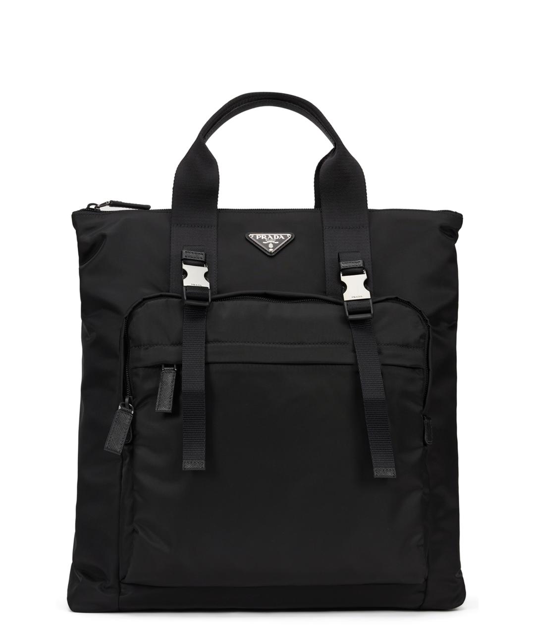 PRADA Черный синтетический рюкзак, фото 1