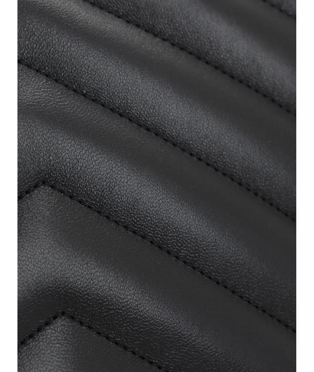 SAINT LAURENT Черная кожаная сумка через плечо, фото 4