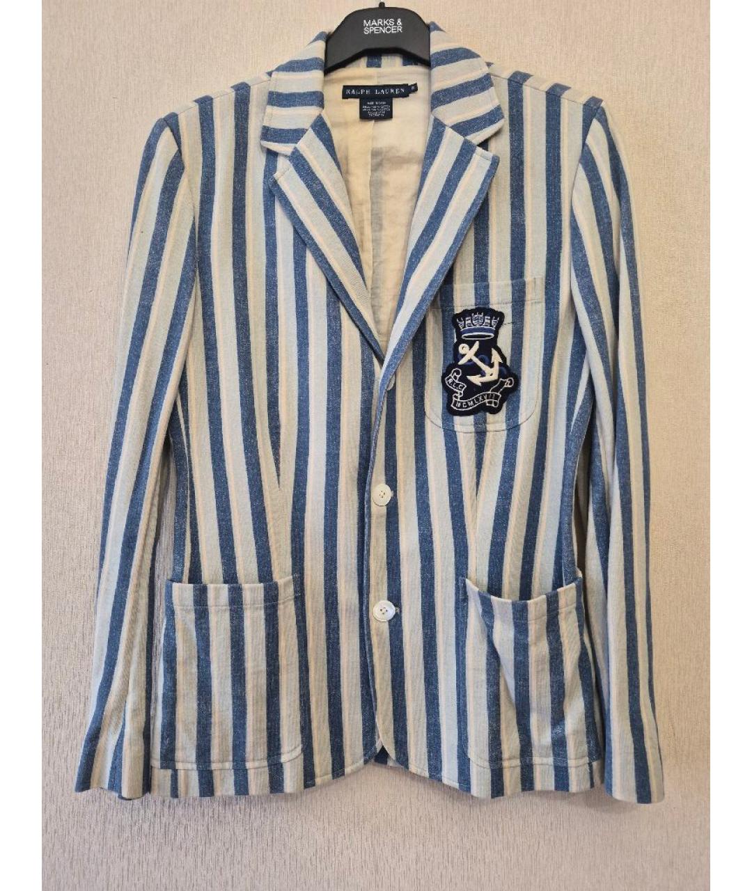 RALPH LAUREN Бежевый хлопковый жакет/пиджак, фото 7