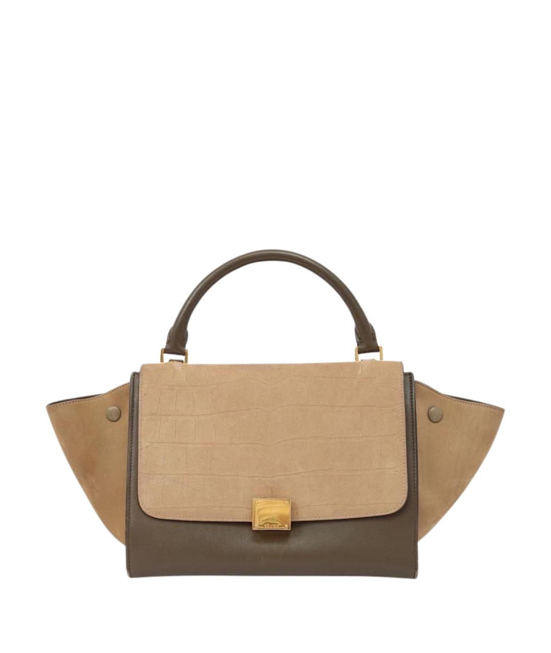 CELINE Бежевая кожаная сумка тоут, фото 1