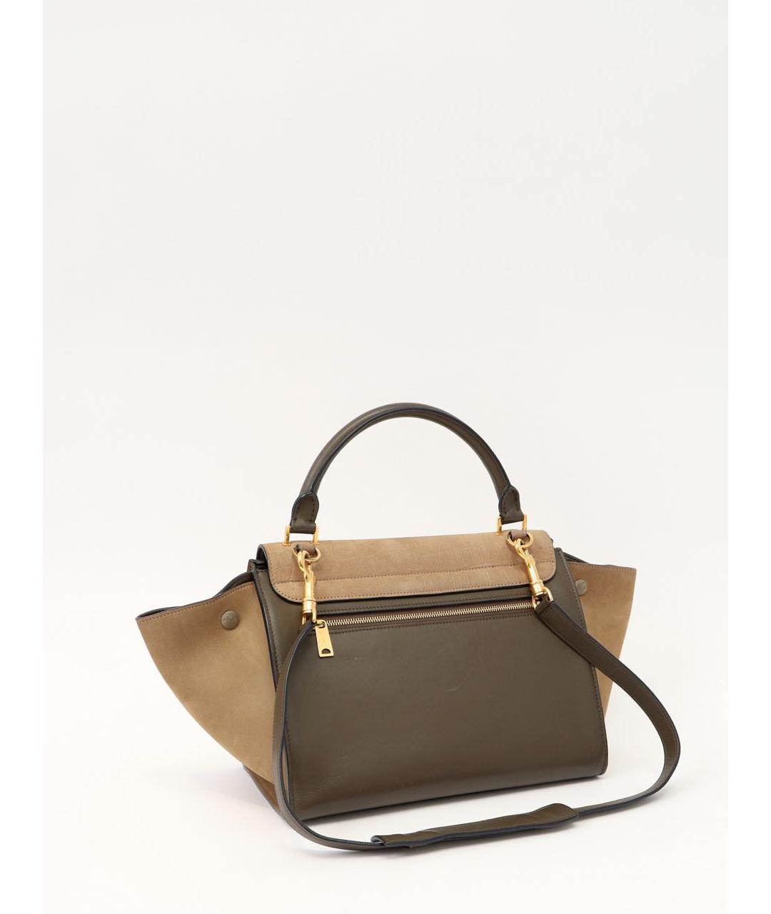 CELINE Бежевая кожаная сумка тоут, фото 3