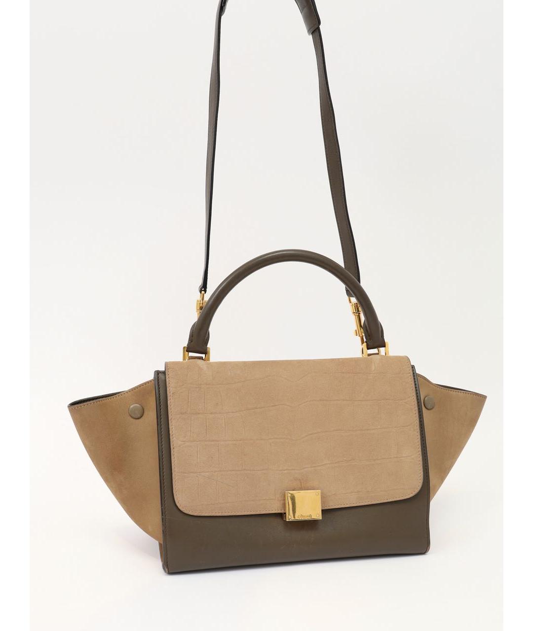 CELINE Бежевая кожаная сумка тоут, фото 4