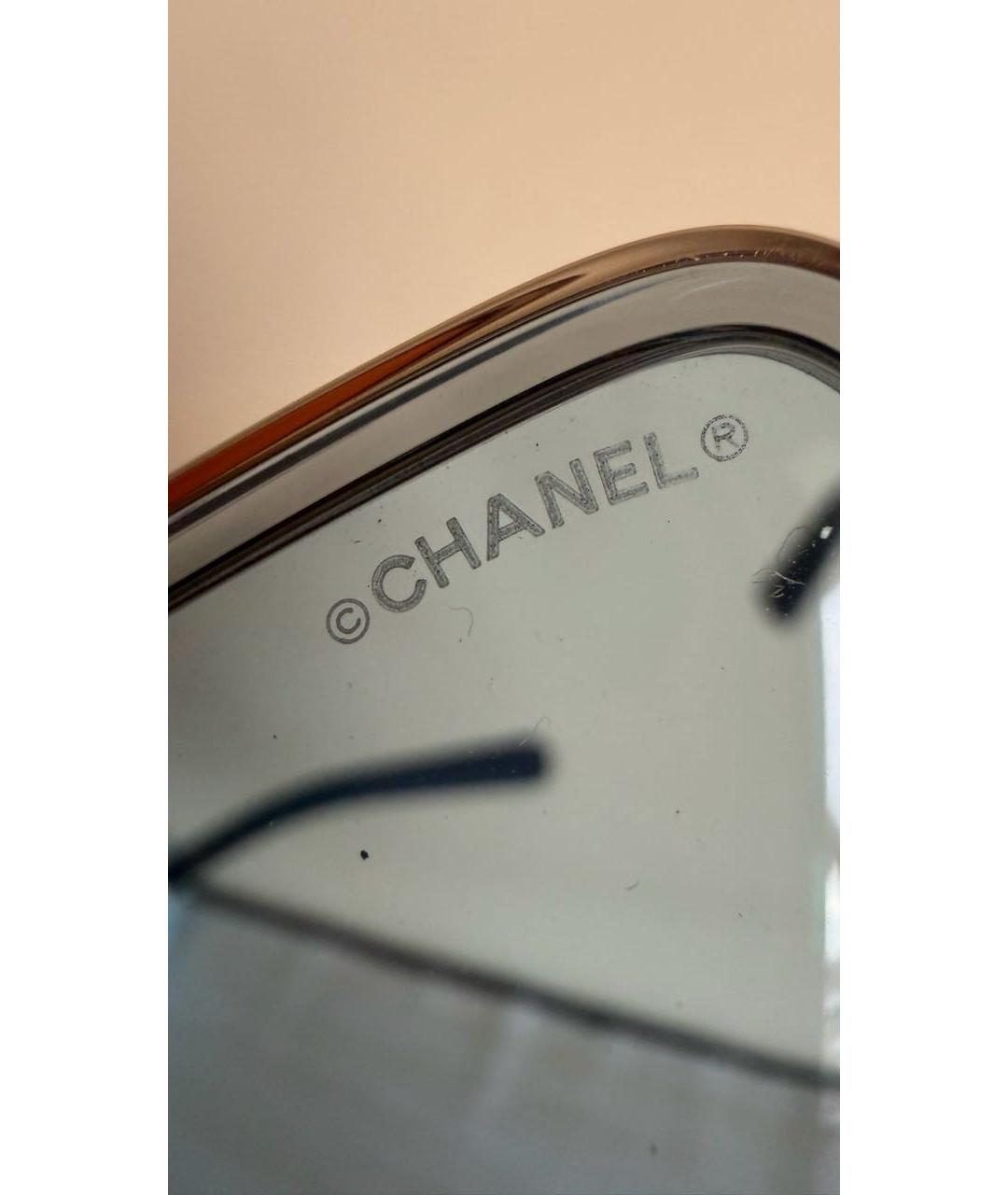 CHANEL Голубые солнцезащитные очки из рога буйвола, фото 2