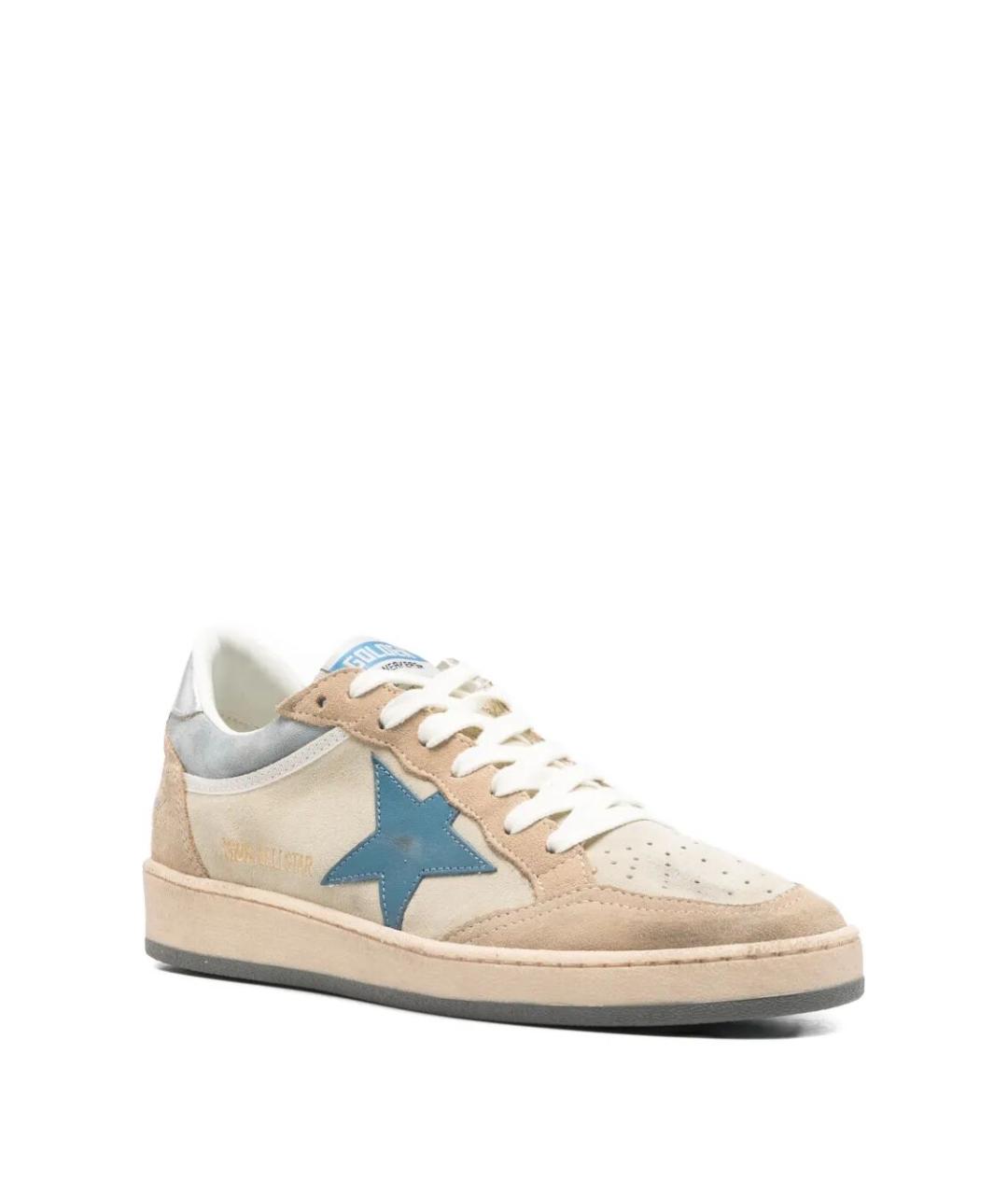 GOLDEN GOOSE DELUXE BRAND Бежевые кожаные кроссовки, фото 3
