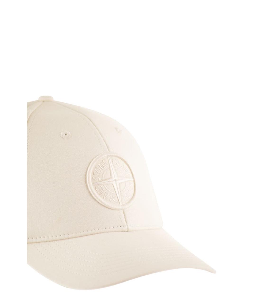 STONE ISLAND Белая хлопковая кепка/бейсболка, фото 4