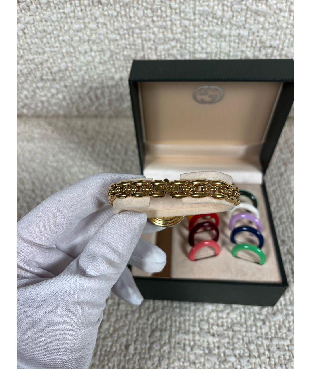 GUCCI Золотые позолоченные часы, фото 3