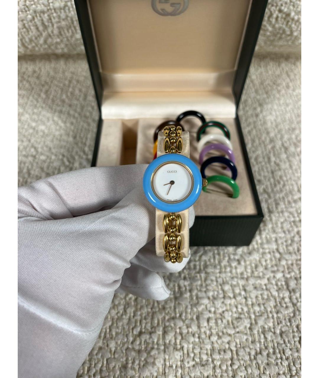 GUCCI Золотые позолоченные часы, фото 2