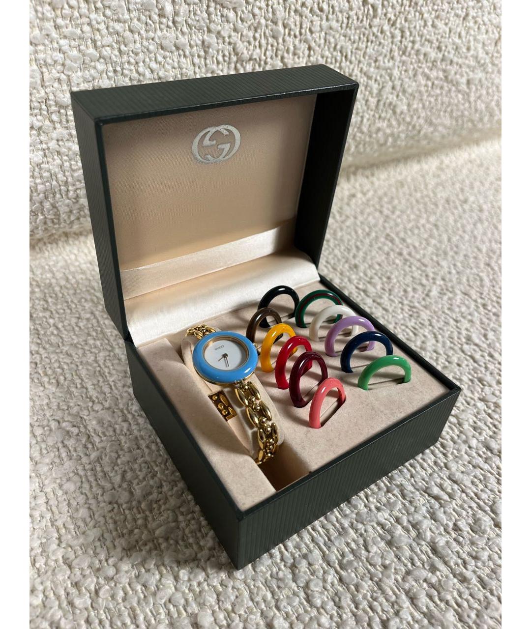 GUCCI Золотые позолоченные часы, фото 4