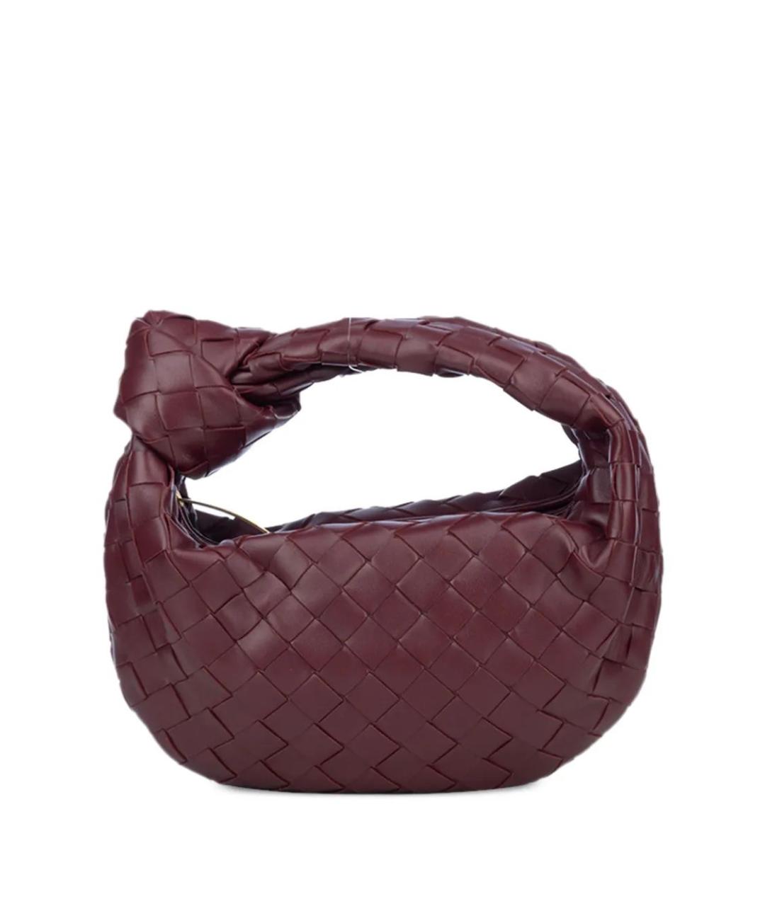 BOTTEGA VENETA Бордовая кожаная сумка через плечо, фото 3