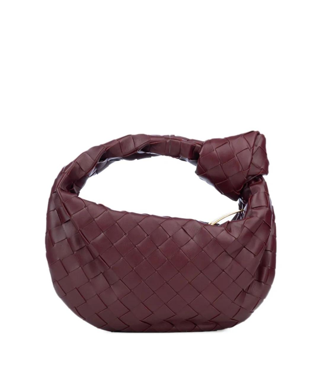BOTTEGA VENETA Бордовая кожаная сумка через плечо, фото 2