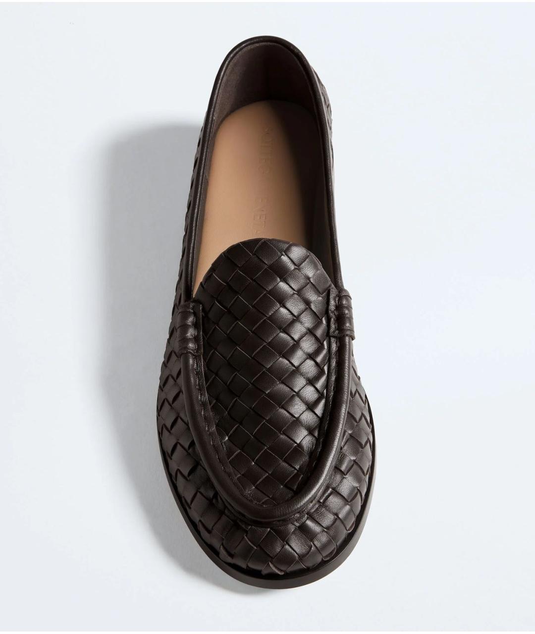 BOTTEGA VENETA Коричневые кожаные лоферы, фото 3
