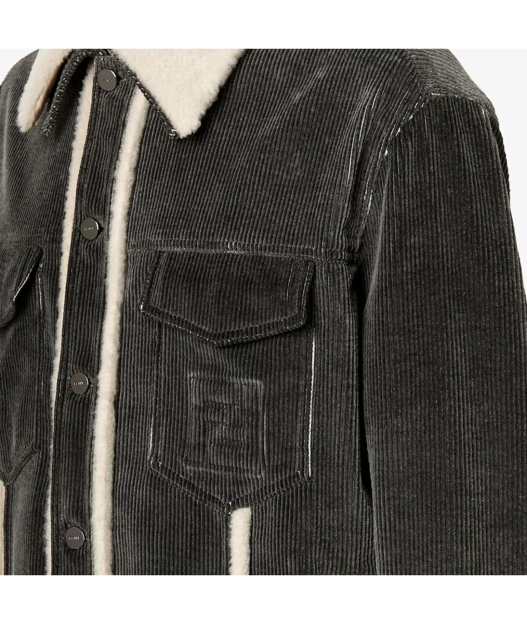 FENDI Серая хлопковая куртка, фото 3