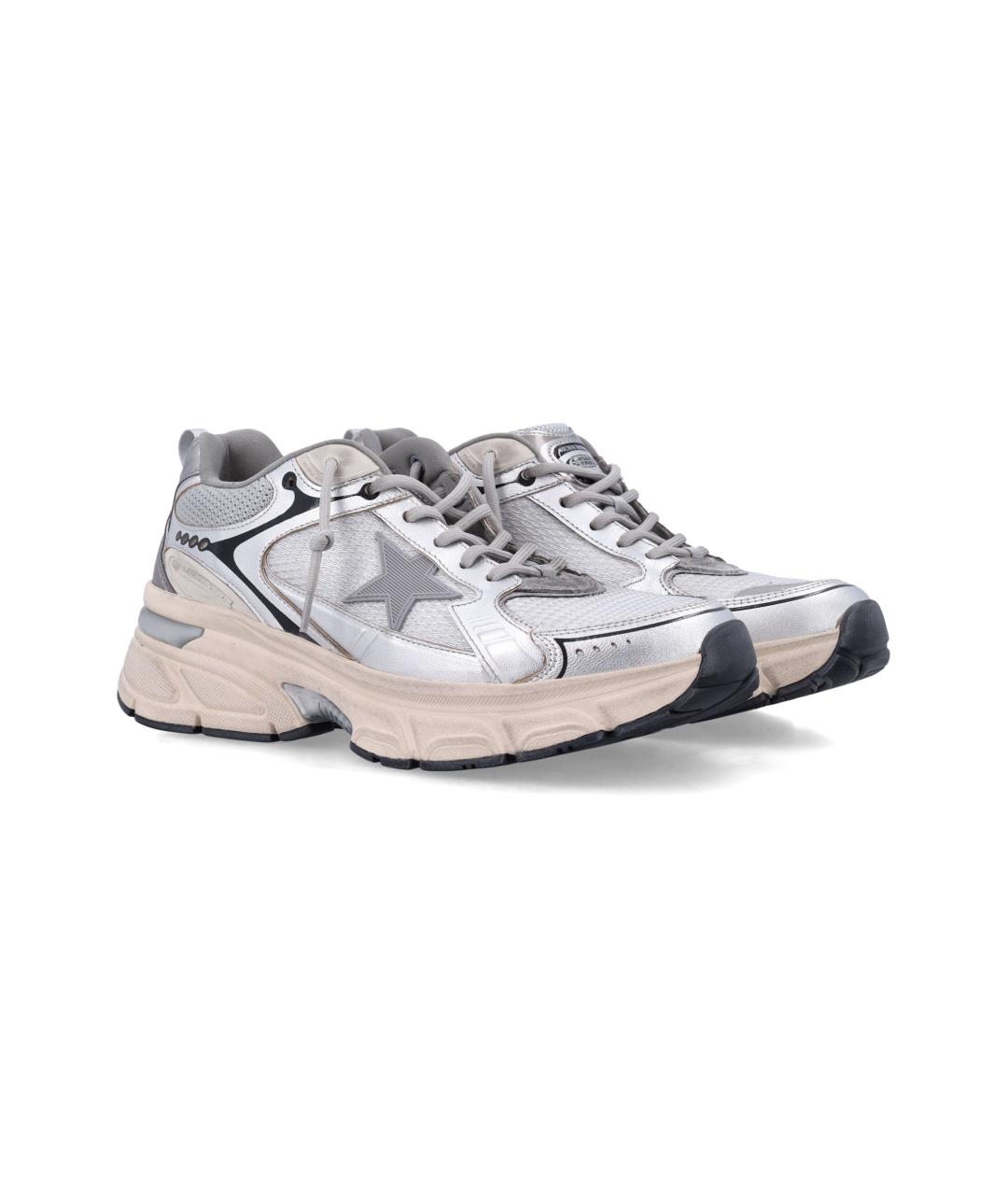GOLDEN GOOSE DELUXE BRAND Серые синтетические низкие кроссовки / кеды, фото 3