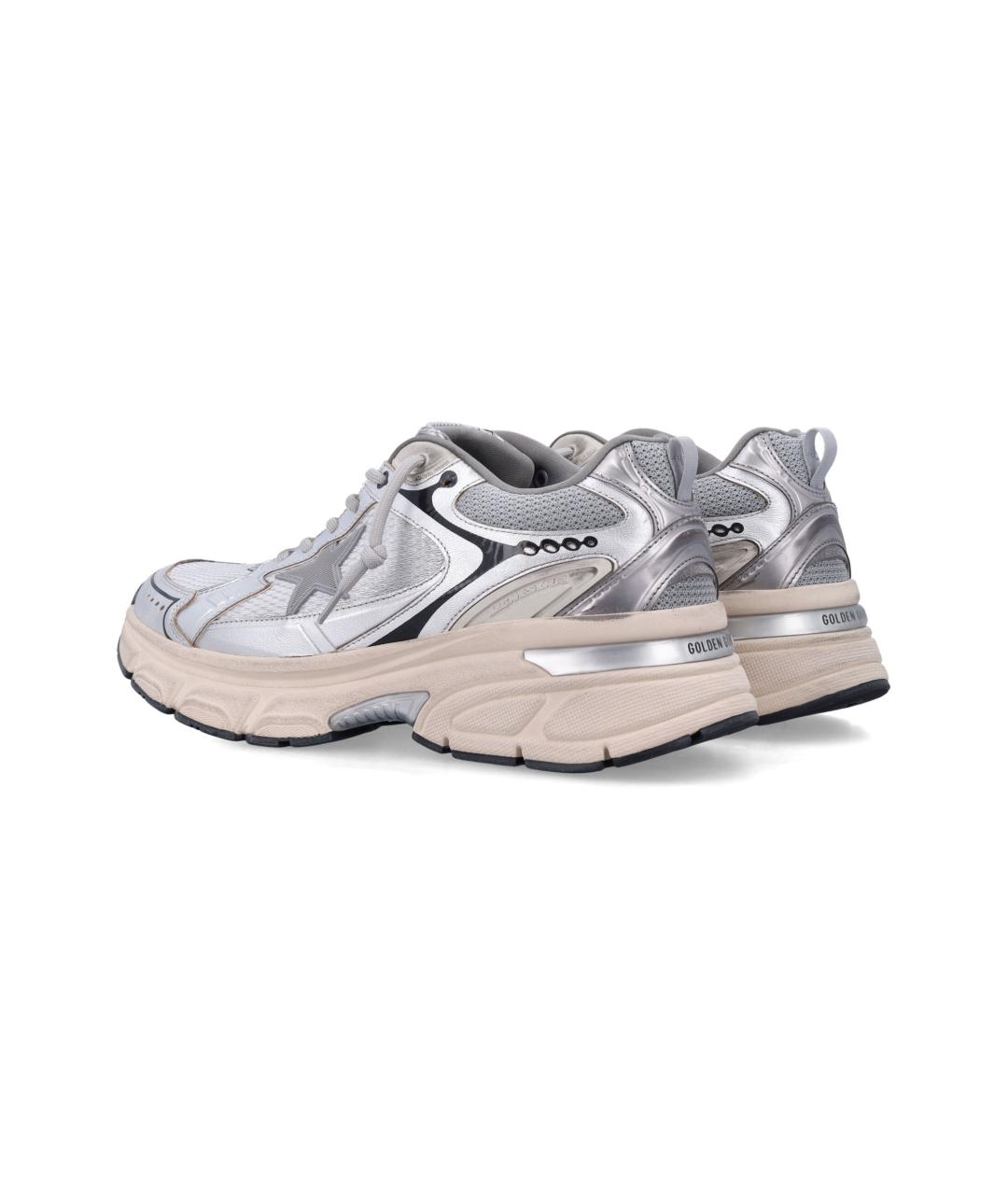 GOLDEN GOOSE DELUXE BRAND Серые синтетические низкие кроссовки / кеды, фото 4