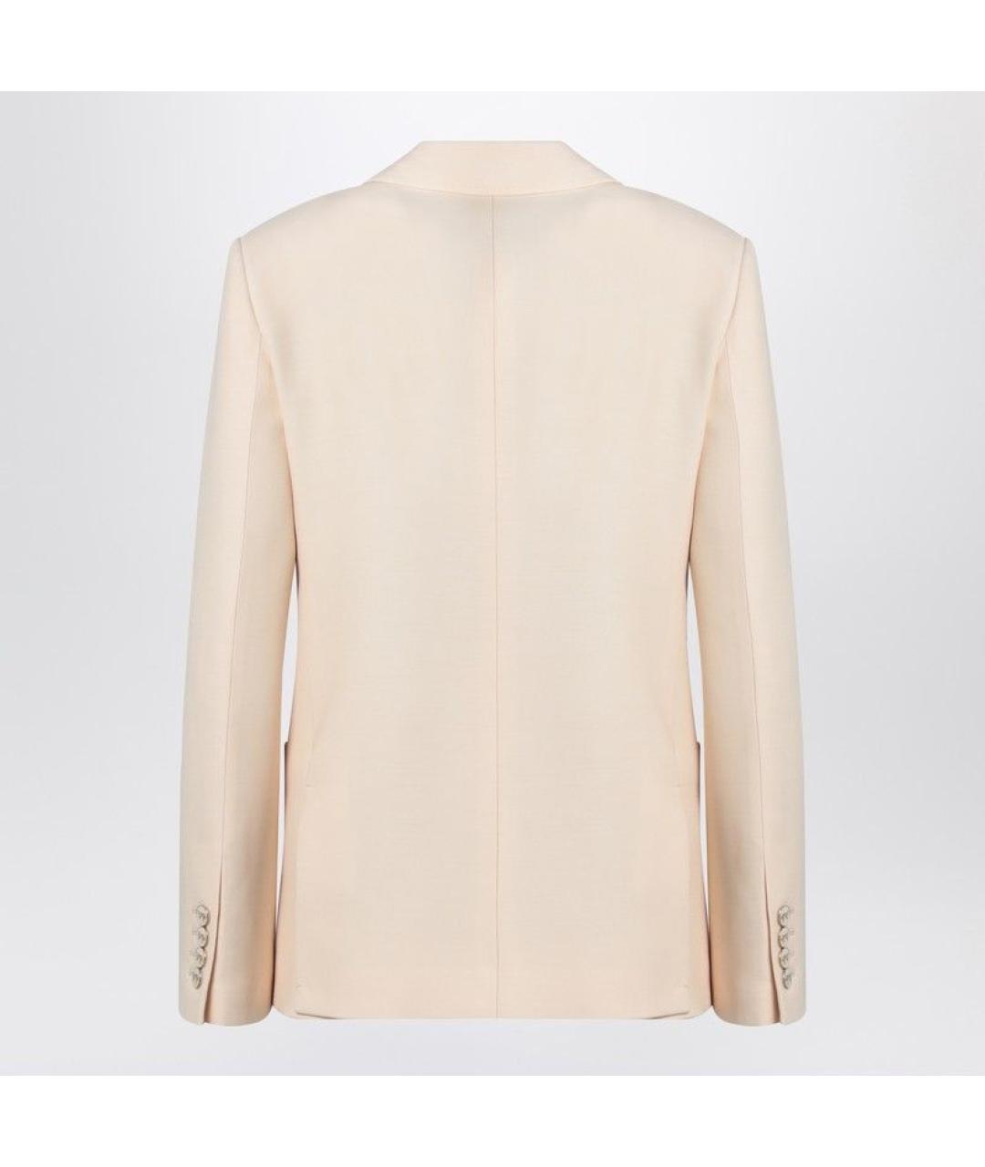 VALENTINO Бежевый шерстяной жакет/пиджак, фото 2