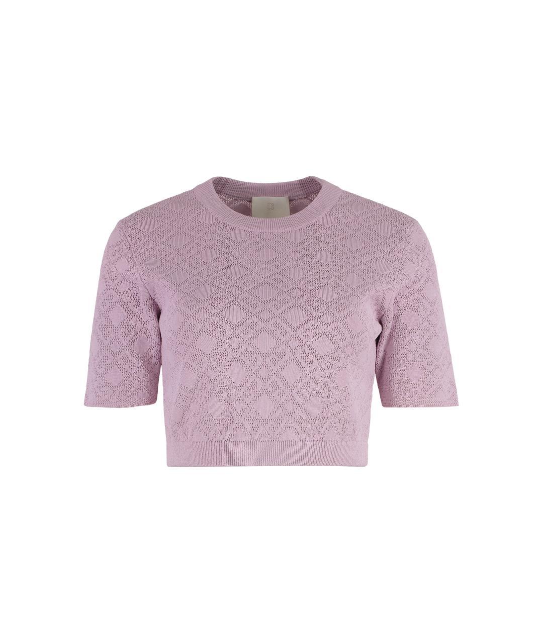 GIVENCHY Розовая полиэстеровая футболка, фото 3