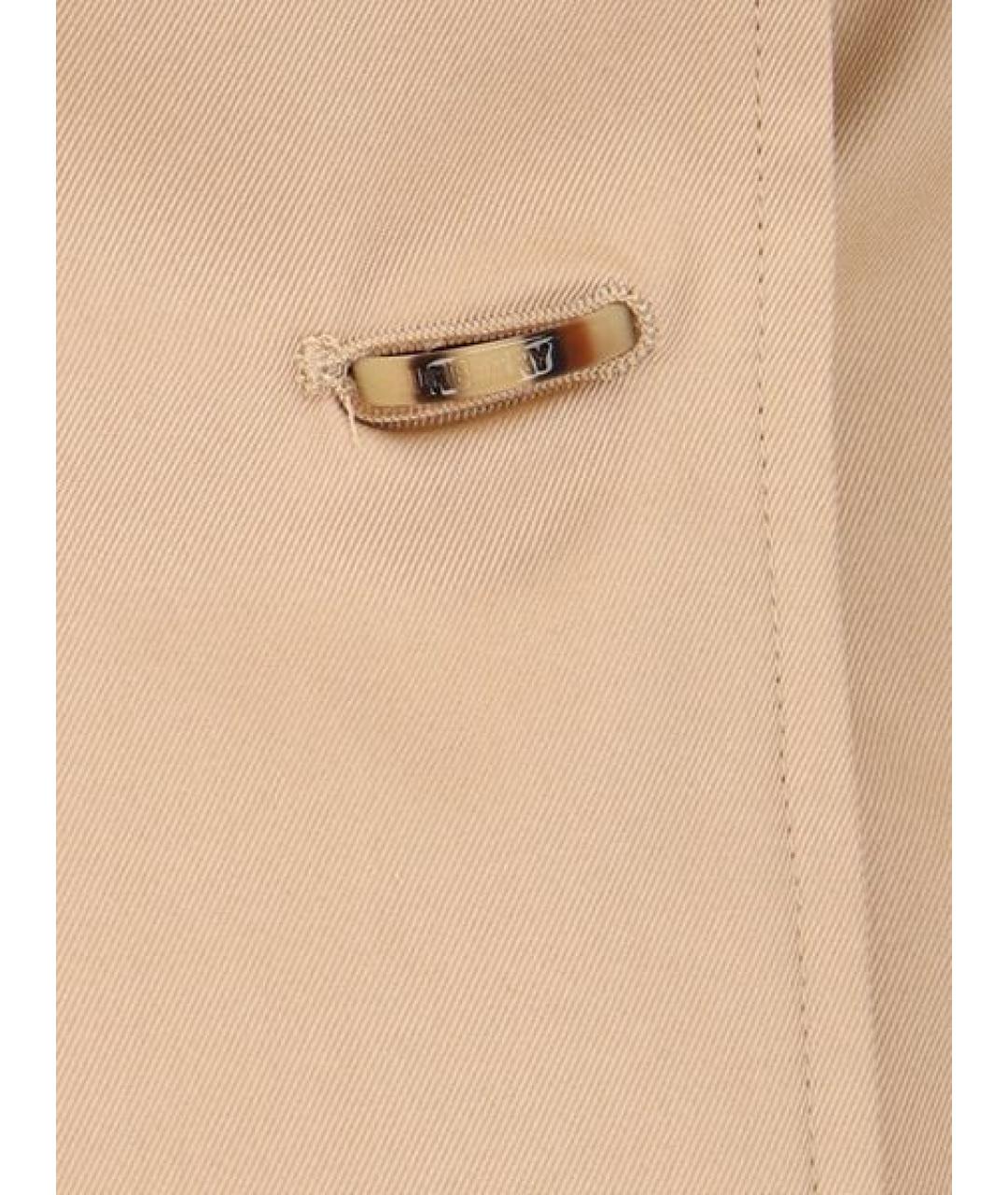 BURBERRY Бежевая хлопковая юбка миди, фото 5