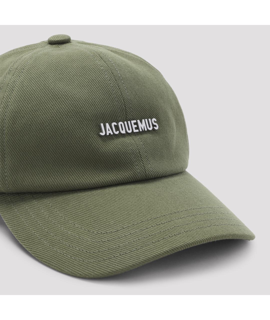 JACQUEMUS Зеленая хлопковая кепка, фото 4