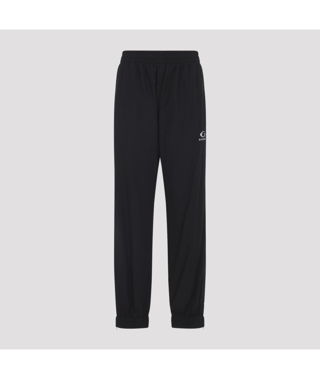 BALENCIAGA Черные хлопковые прямые брюки, фото 2