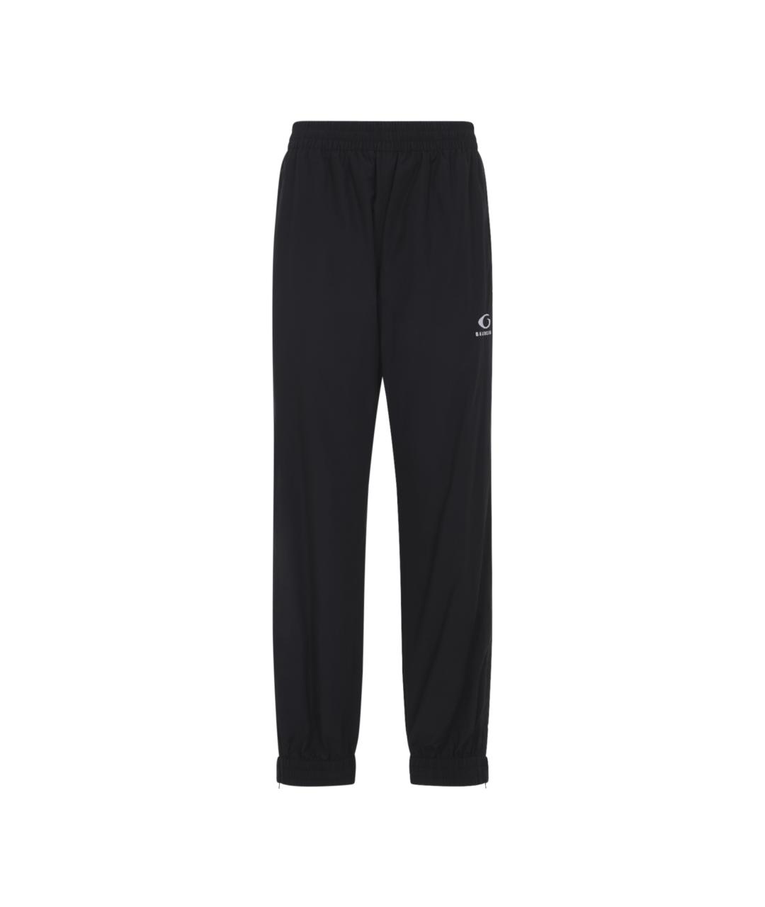 BALENCIAGA Черные хлопковые прямые брюки, фото 1