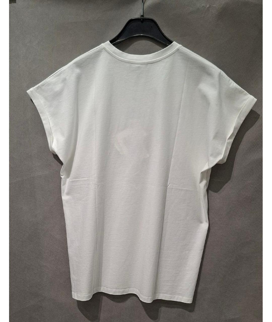 BALMAIN Белая хлопковая футболка, фото 2