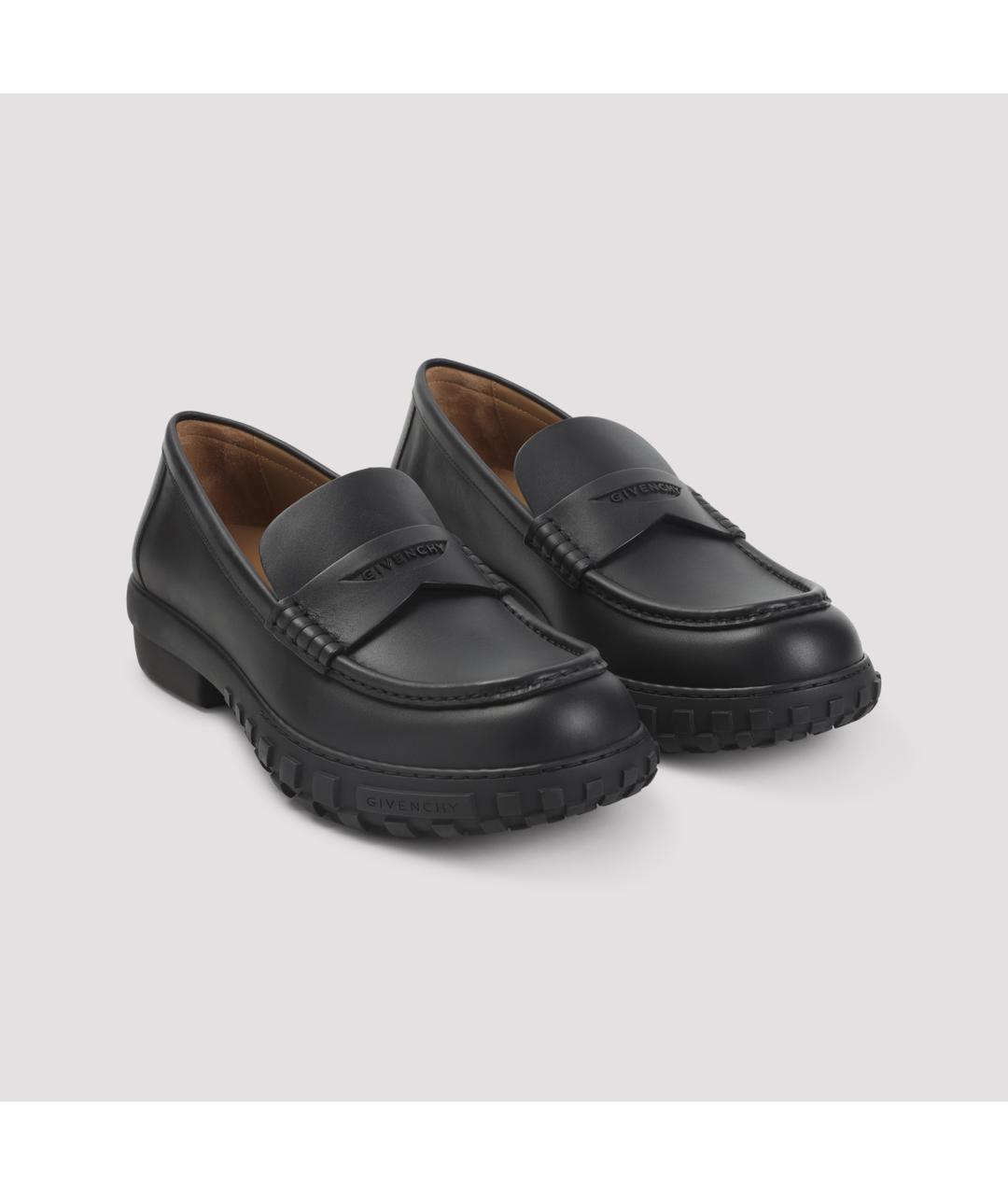 GIVENCHY Черные кожаные лоферы, фото 4