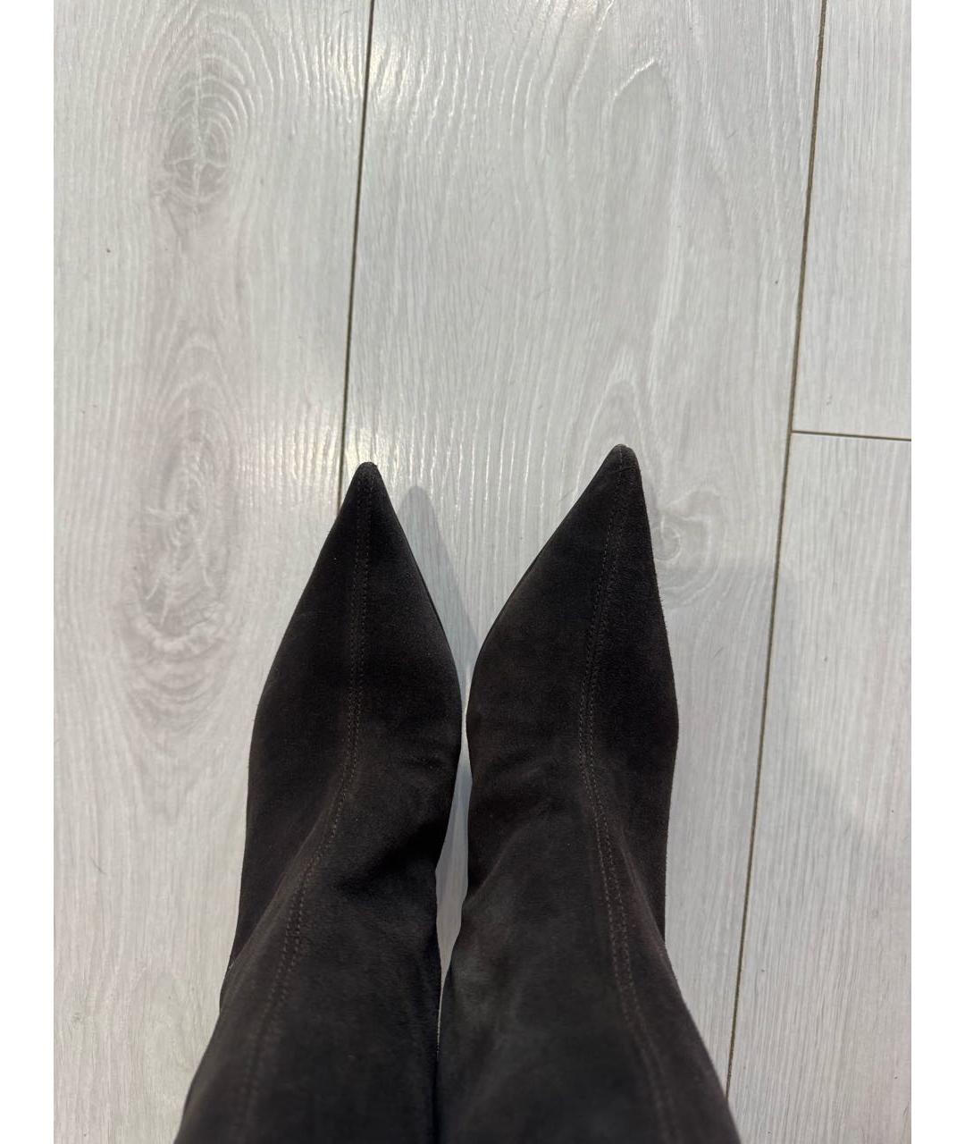 LE SILLA Коричневые замшевые сапоги, фото 3