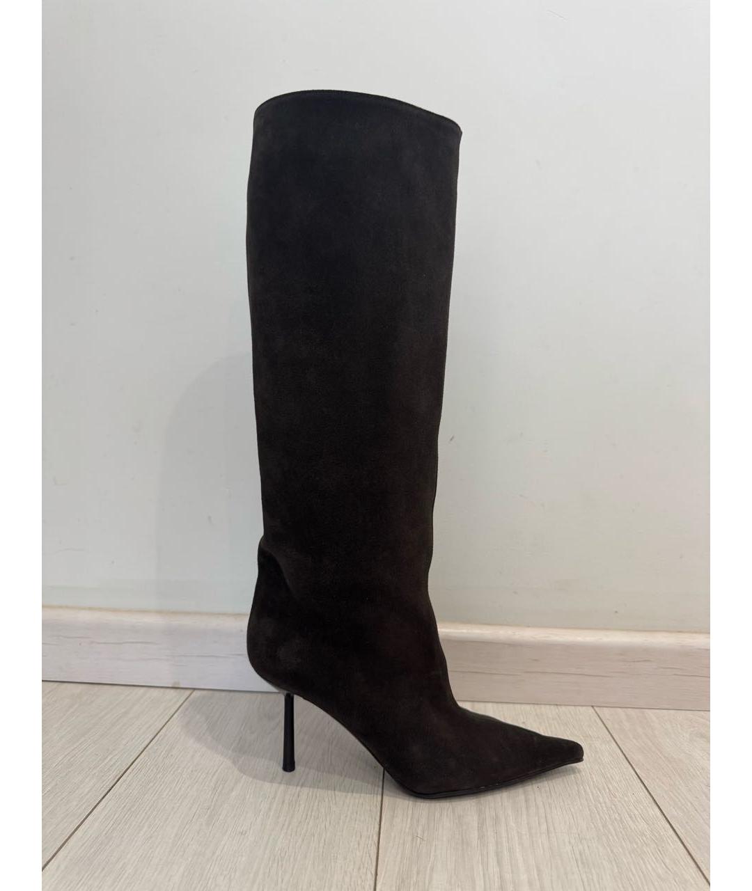 LE SILLA Коричневые замшевые сапоги, фото 7