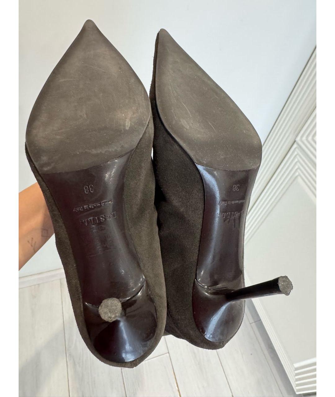 LE SILLA Коричневые замшевые сапоги, фото 5