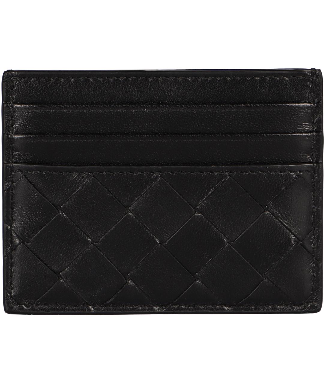 BOTTEGA VENETA Черный кожаный кардхолдер, фото 1