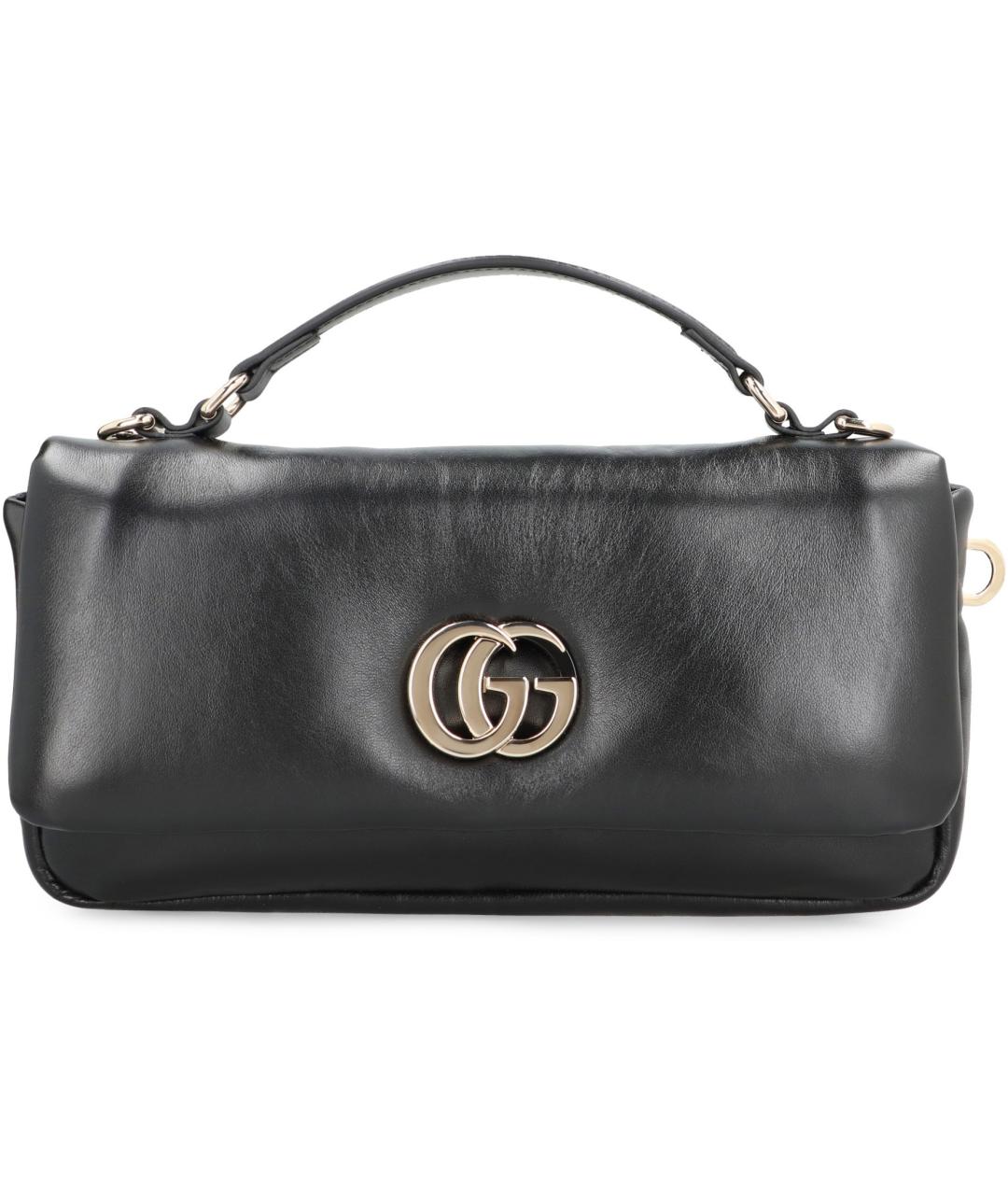 GUCCI Черная кожаная сумка через плечо, фото 1