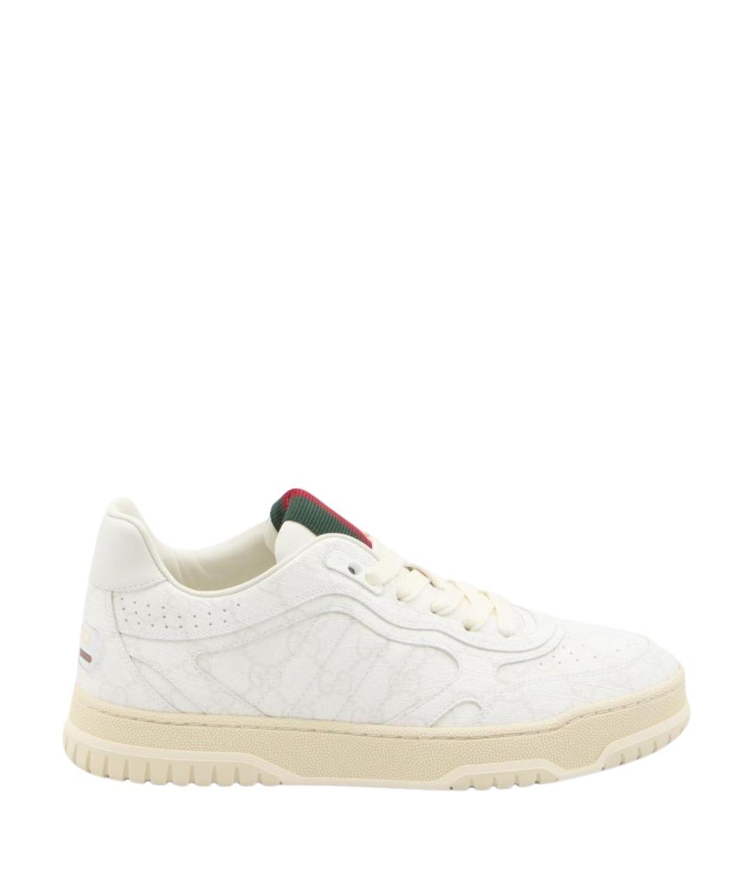 GUCCI Белые кожаные кеды, фото 1