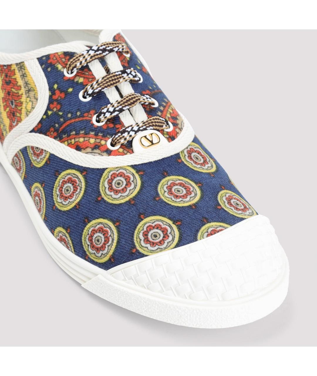 VALENTINO Мульти текстильные низкие кроссовки / кеды, фото 5