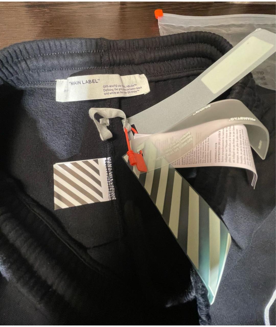 OFF-WHITE Черные хлопковые шорты, фото 3