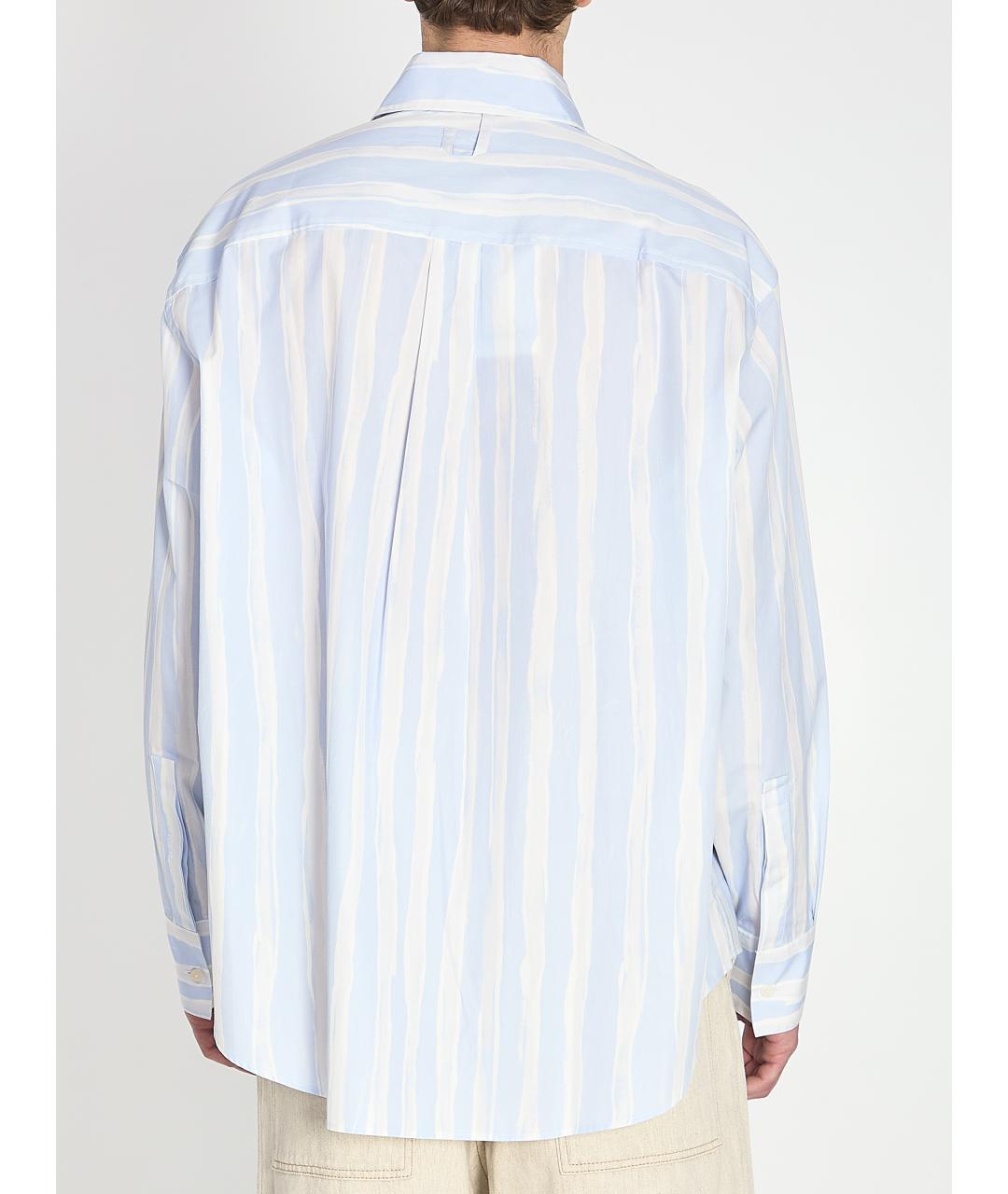 JACQUEMUS Голубая хлопковая кэжуал рубашка, фото 4