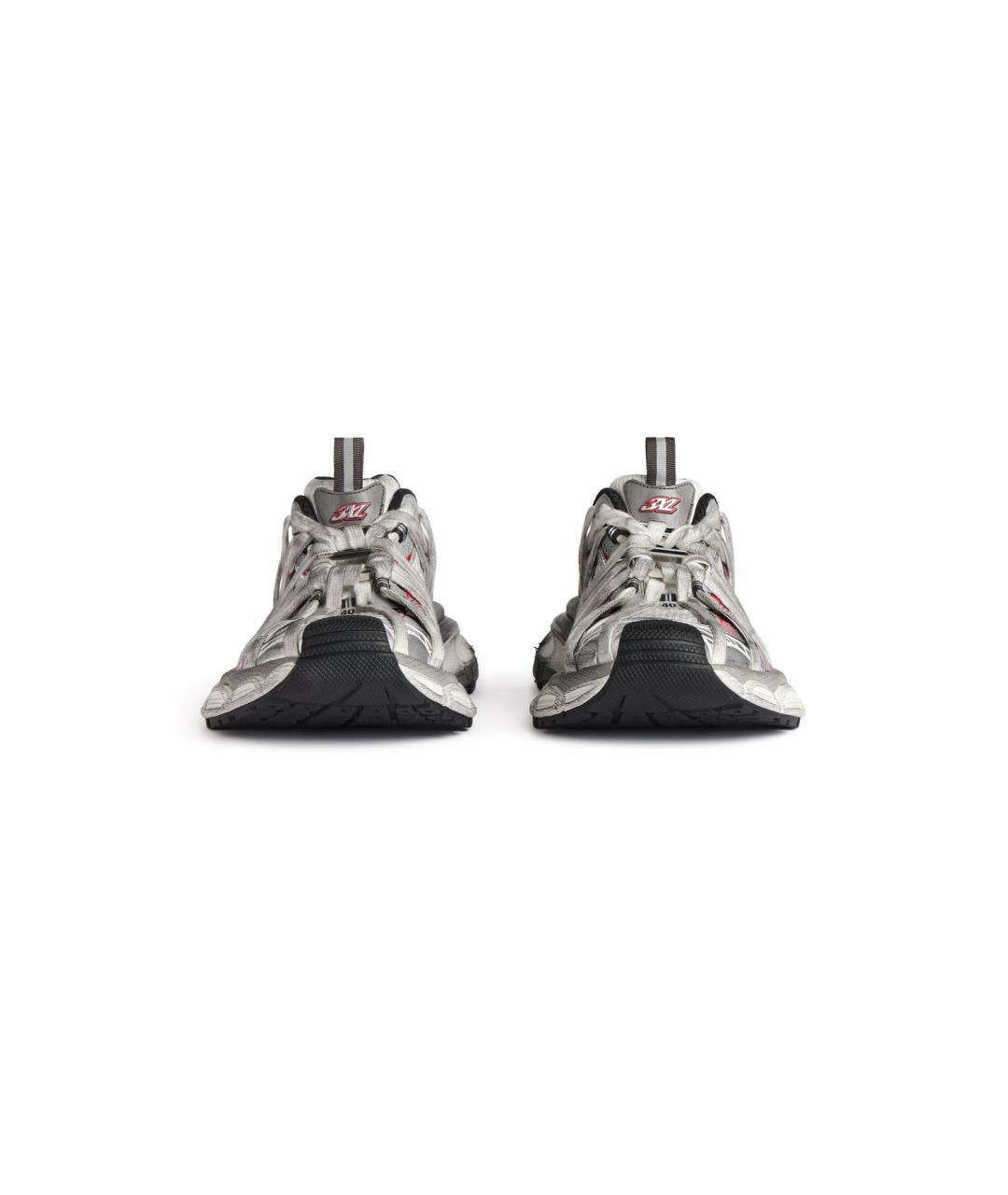 BALENCIAGA Серые текстильные низкие кроссовки / кеды, фото 3