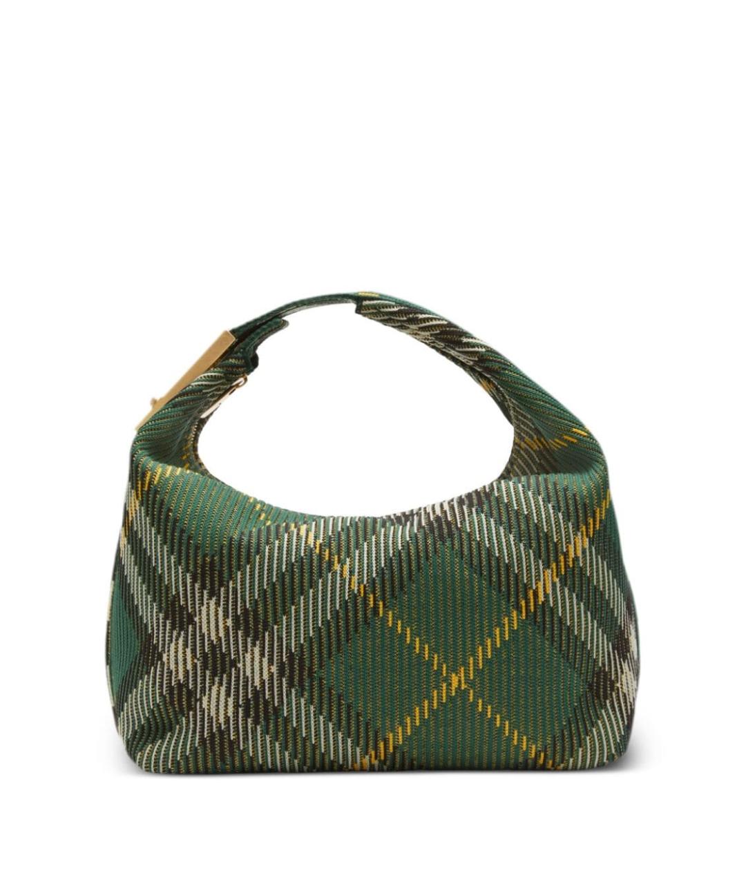 BURBERRY Зеленая тканевая сумка с короткими ручками, фото 1