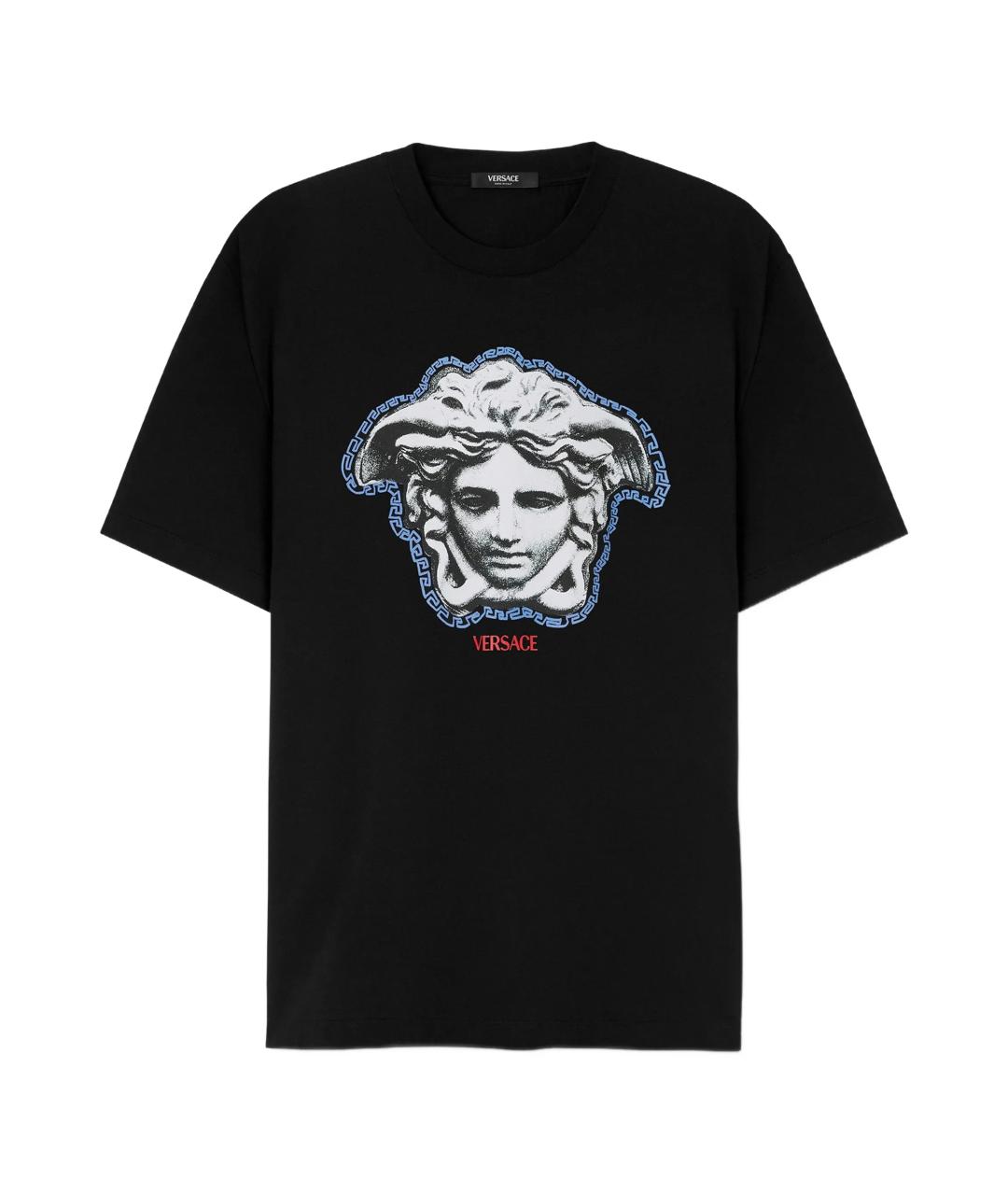 VERSACE Черная хлопковая футболка, фото 1