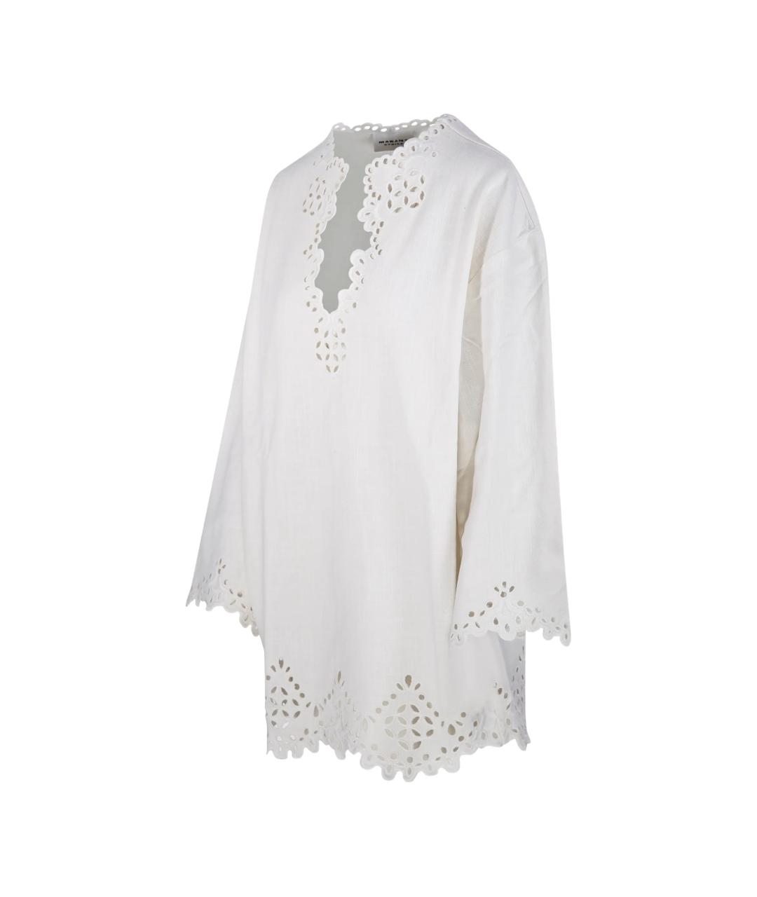 ISABEL MARANT Белое хлопковое повседневное платье, фото 4
