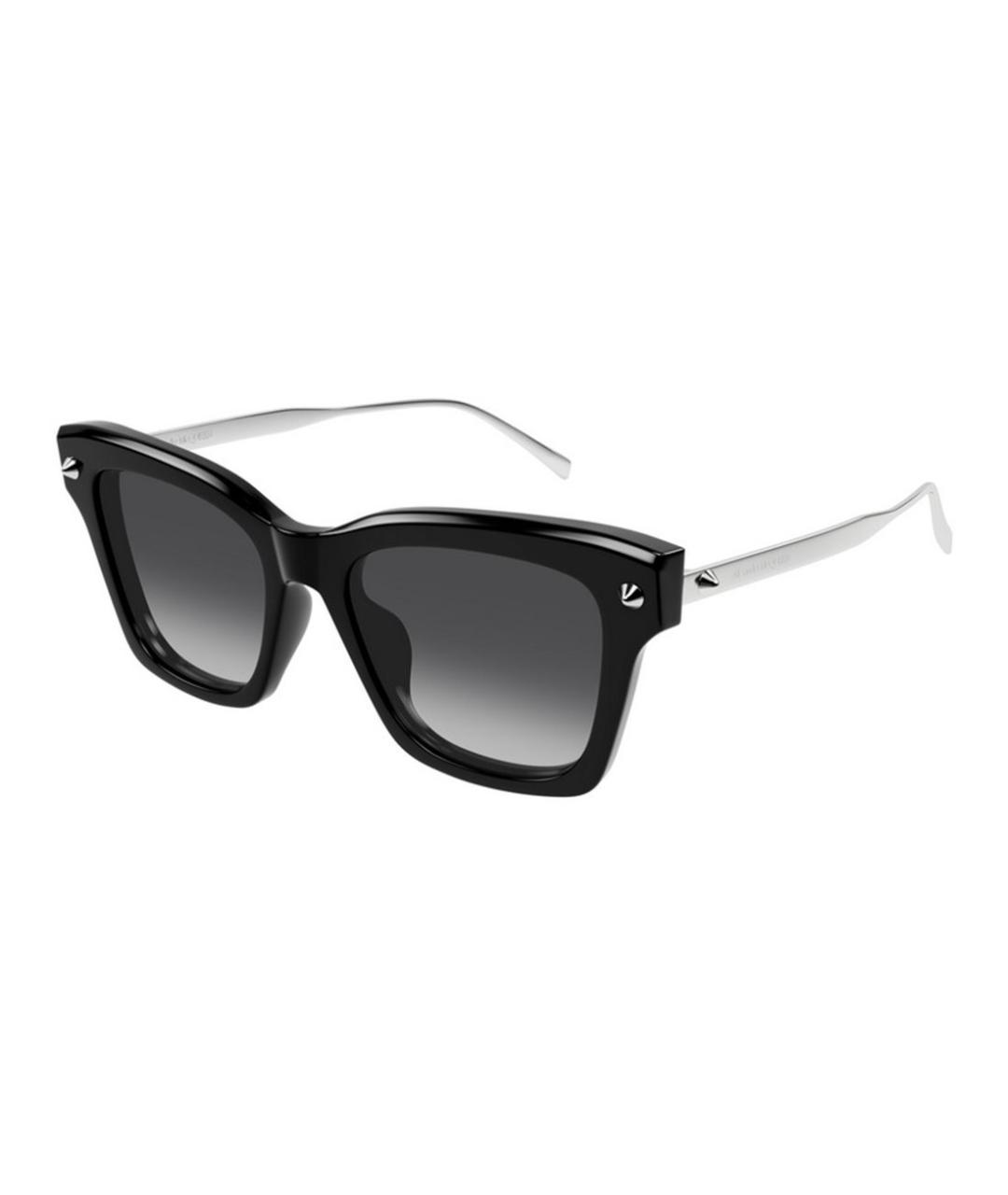 ALEXANDER MCQUEEN Черные пластиковые солнцезащитные очки, фото 1