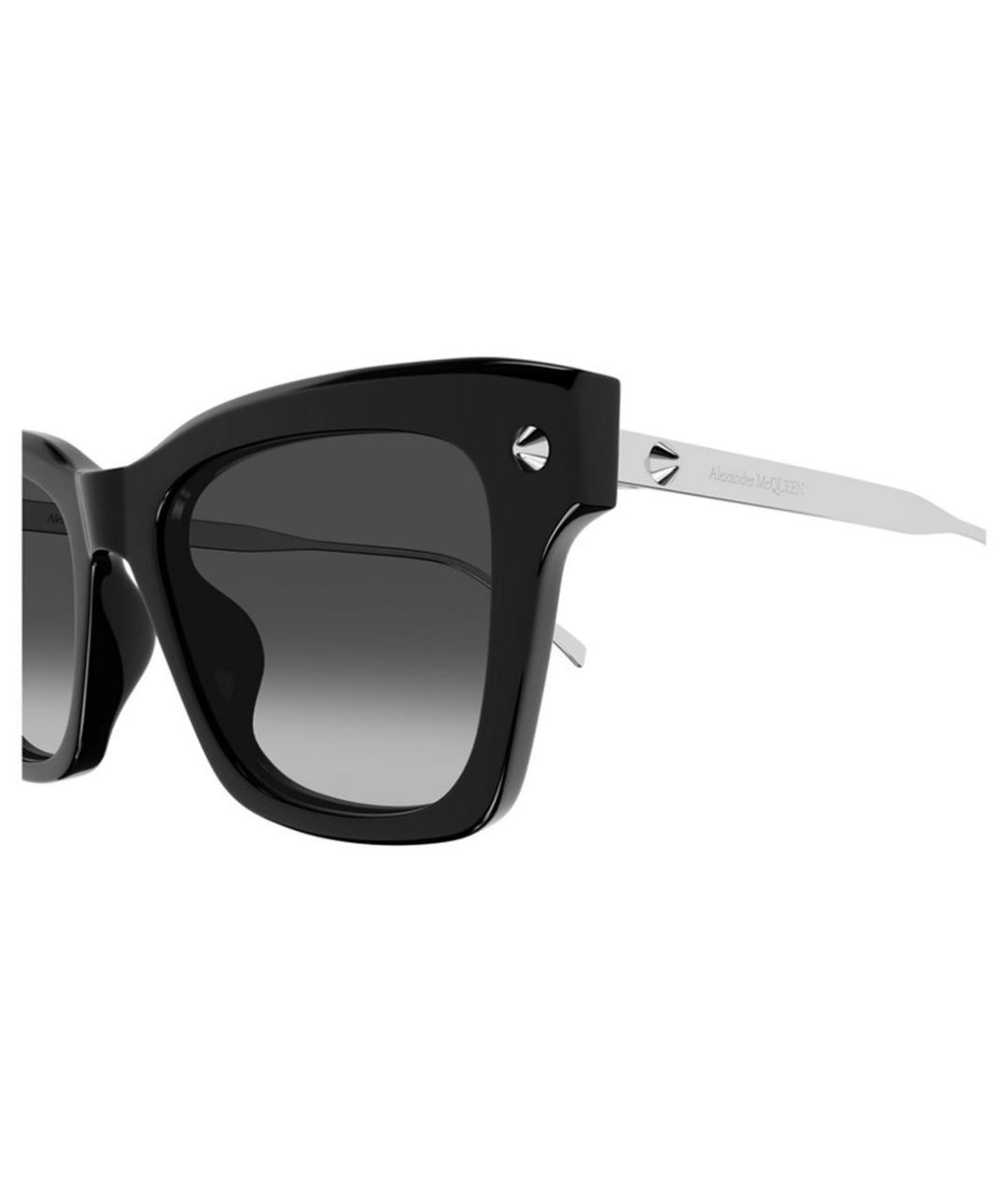 ALEXANDER MCQUEEN Черные пластиковые солнцезащитные очки, фото 3