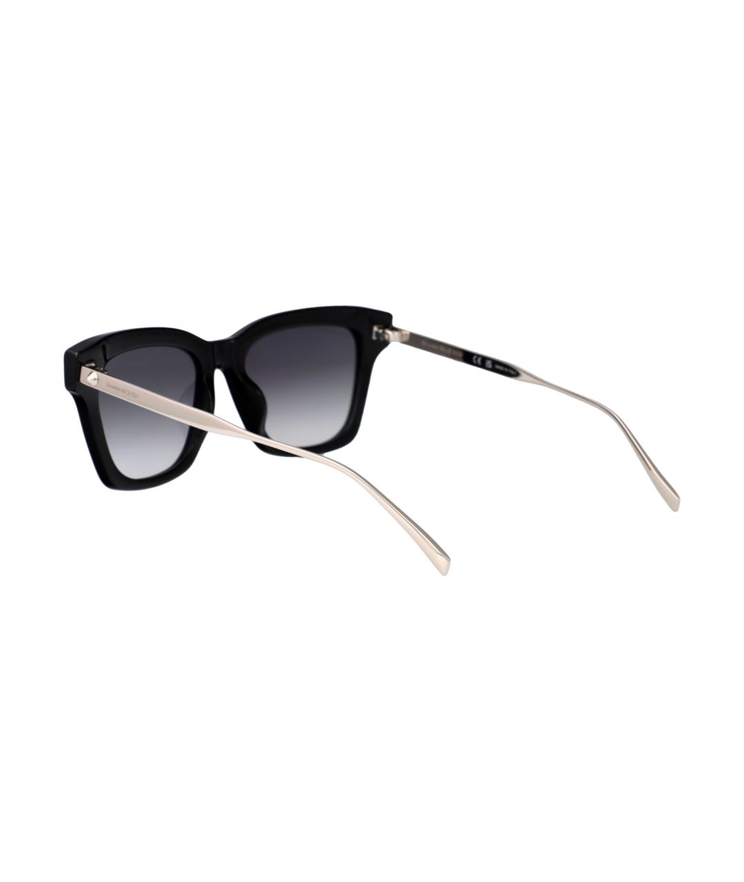 ALEXANDER MCQUEEN Черные пластиковые солнцезащитные очки, фото 4