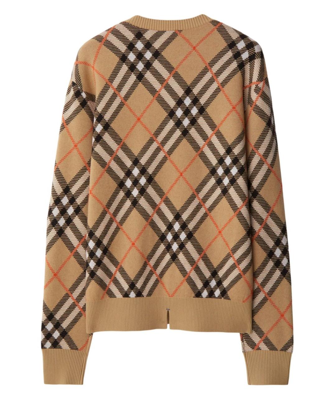 BURBERRY Бежевый шерстяной джемпер / свитер, фото 5