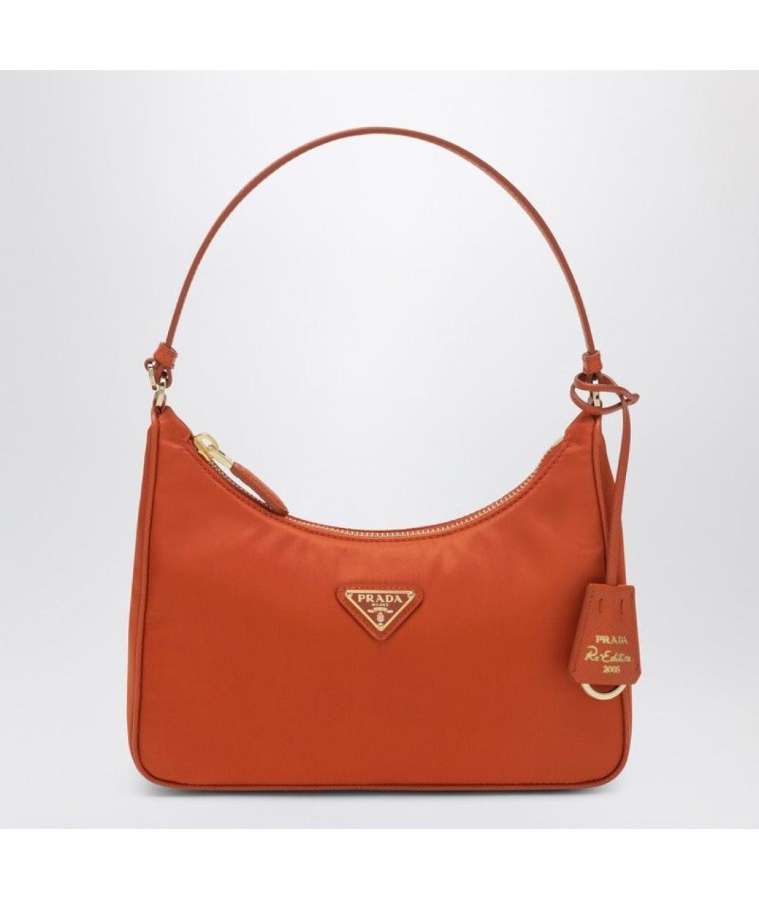 PRADA Оранжевая кожаная сумка через плечо, фото 3