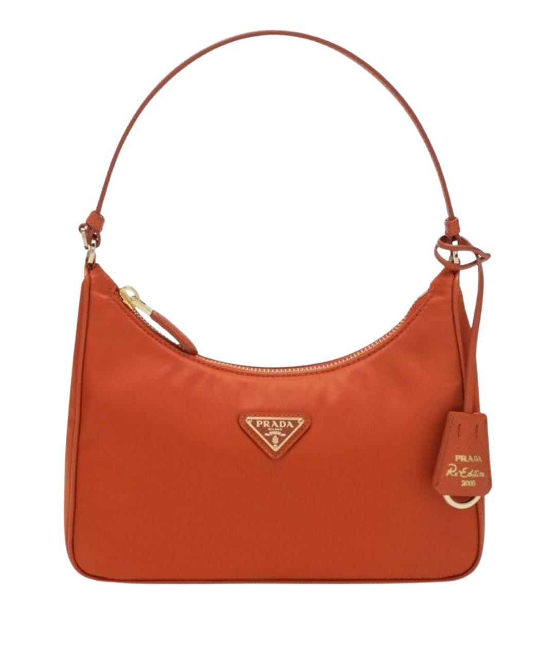 PRADA Оранжевая кожаная сумка через плечо, фото 1